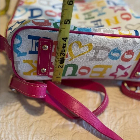 Dooney & Bourke Rainbow Letter Logo Print Backpack - Picture 6 of 8